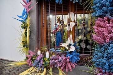 Telde pide la protección de María Auxiliadora con el rezo del 'Regina Coello' (Foto Francisco Javier Santana)